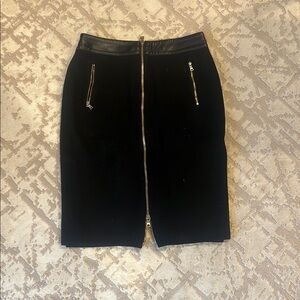 Ann Taylor Black Pencil Skirt with Zipper Detail